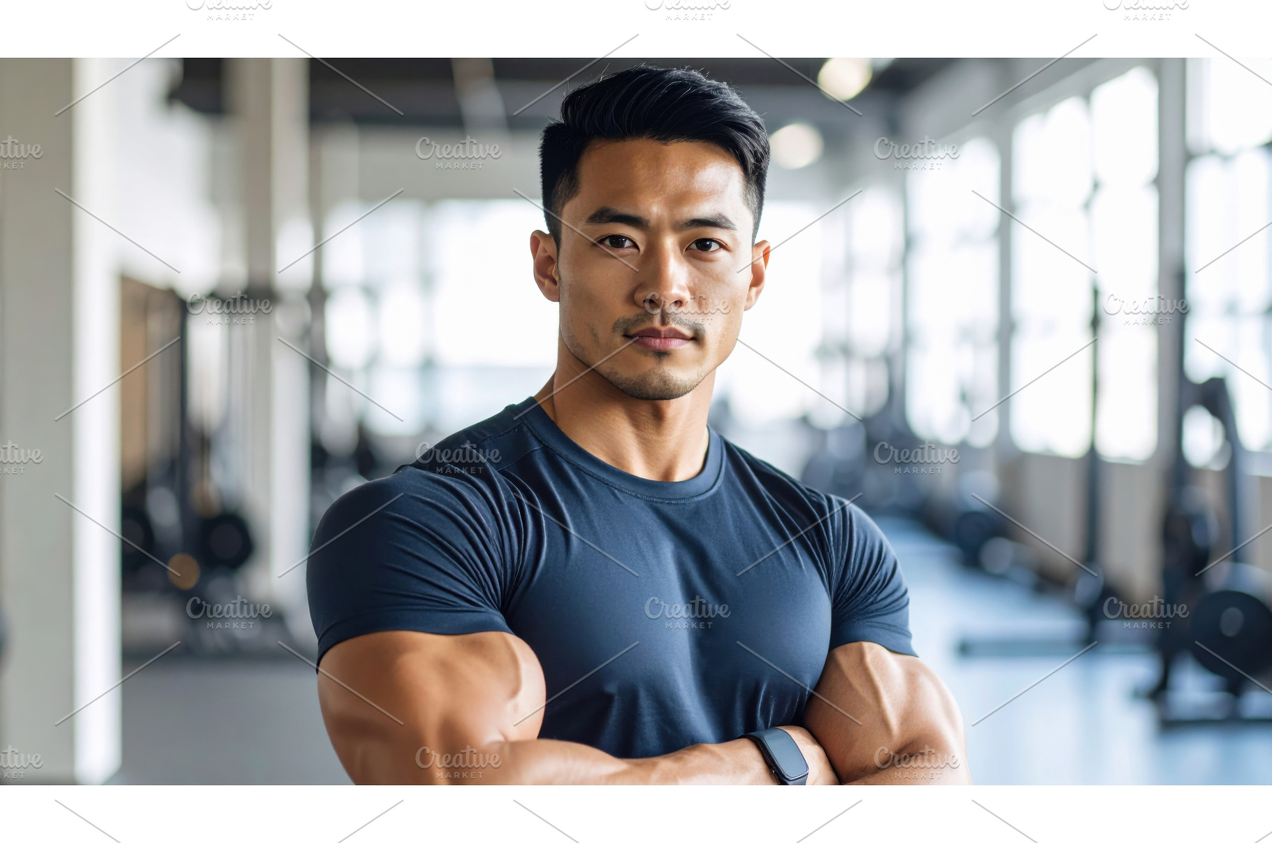 Portrait of a muscular man in gym, a Sports & Recreation Photo by Igor Tichonow