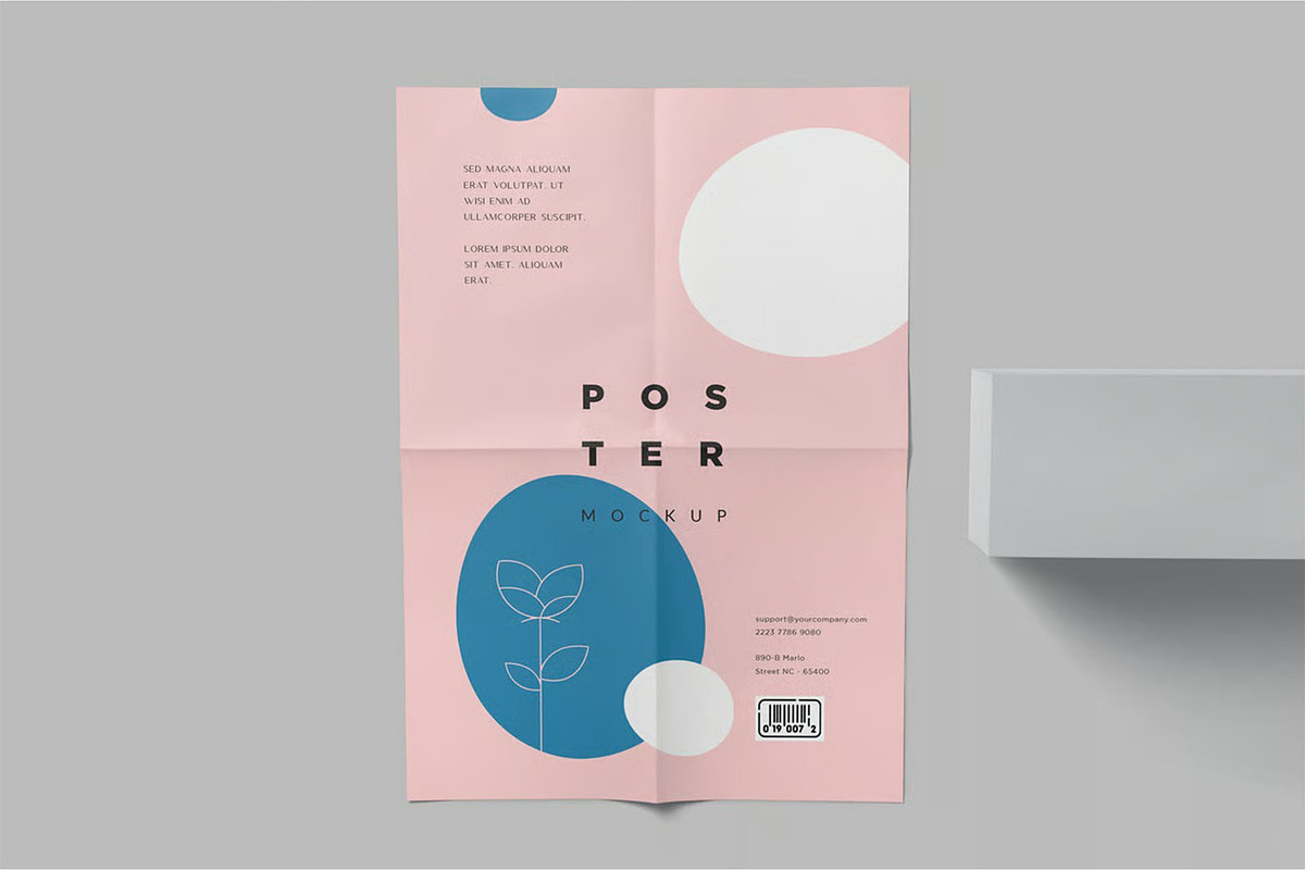 A3 Size 4 Folded Poster Mockups, an Advertising Mockup by megostudi0 (Photo 6 of 6)