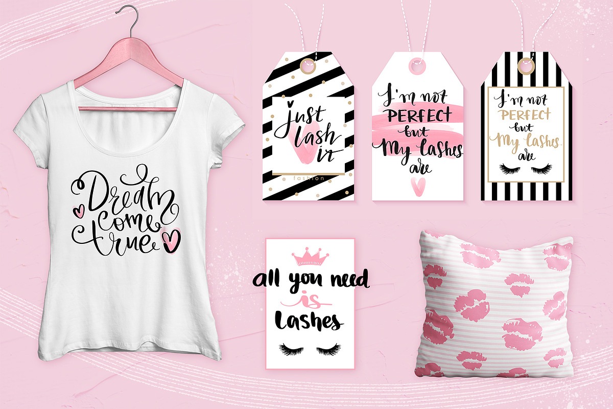 Quotes, Girls, MakeUp and lashes!, a Decorative Illustration by Yana Lesiuk (Photo 10 of 11)