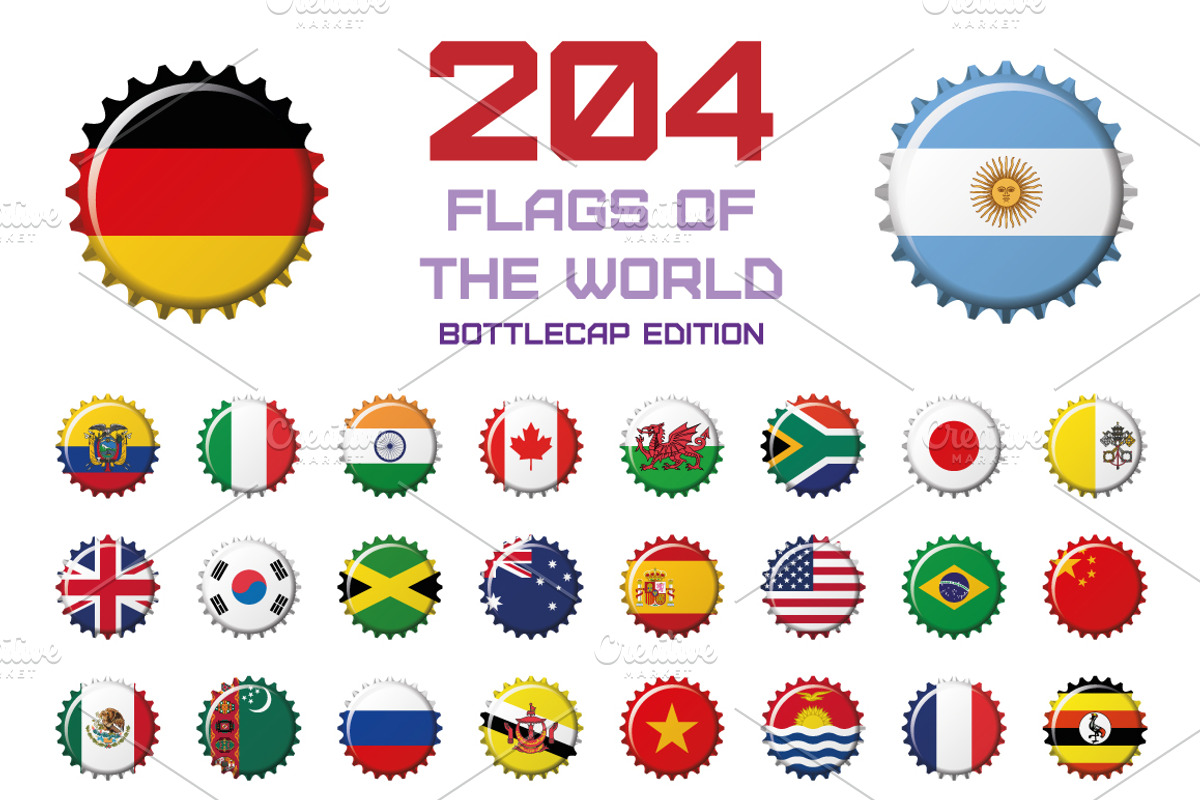 204 Flags of the World Bottlecap Ed., an Icon by asantosg (Photo 1 of 17)