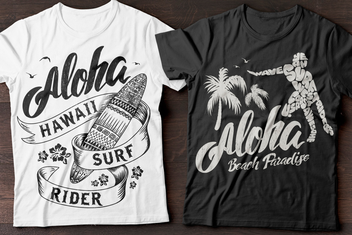 Summer surf t-shirt print, an Illustration by Urbanshop (Photo 4 of 4)