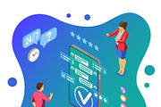 Isometric Online Customer Support, a Person Illustration by TAlex (Thumbnail 5 of 6)