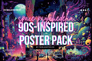 90sSpace Psychedelia-Inspired Poster, a Wallpaper Graphic by TheBlackPixelCo (Thumbnail 1 of 7)