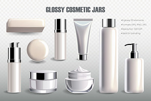 Glossy Cosmetic Jar Mockup Set, an Illustration by Hanna's ArtLab