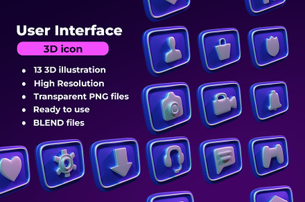 User interface 3d, a 3D by Kurniawan98