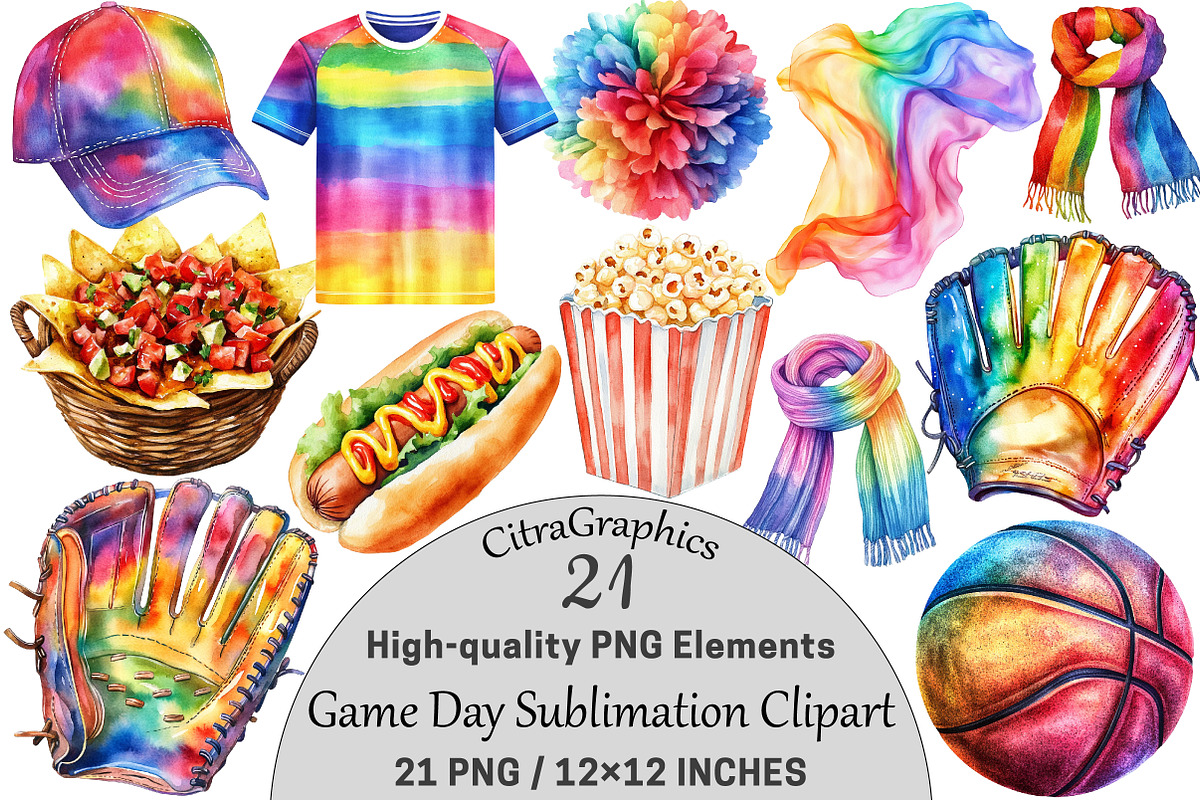 Game Day Sublimation Clipart PNG, a Seasonal Illustration by CitraGraphics (Photo 1 of 5)