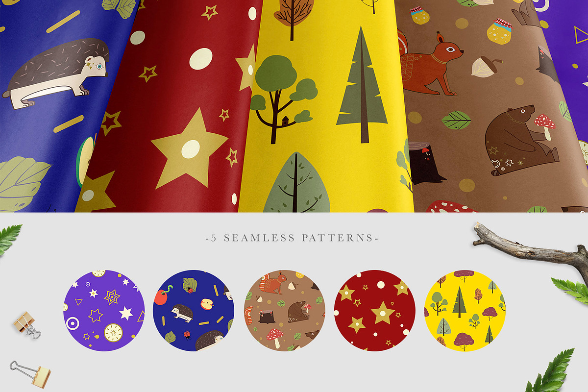 Scandinavian Folk Art Set, an Animal Illustration by NassyArt (Photo 3 of 12)