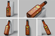 Amber Olive Oil Bottle Mockups, a Product Mockup by megostudi0 (Thumbnail 1 of 7)