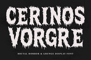 Cerinos Vorgre Brutal Horror Grunge, a Blackletter Font by Maulana Creative