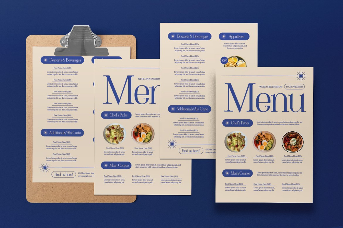 Food Menu, a Flyer Template by graphicook