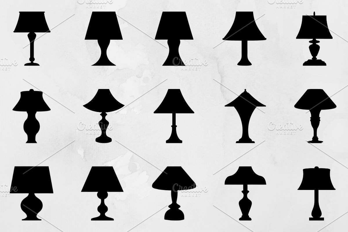 Lamp Silhouette SVG, a Technology Illustration by newminddesign (Photo 1 of 3)