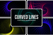 Curved Lines Backgrounds, a Social Media Template by Loin Studio (Thumbnail 2 of 3)