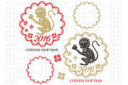 2016 New Year Of The Monkey, an Illustration by SA ClipArt (Thumbnail 2 of 4)
