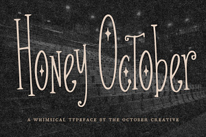 Honey October Sparkle Serif Font, a Serif Font by The October Creative