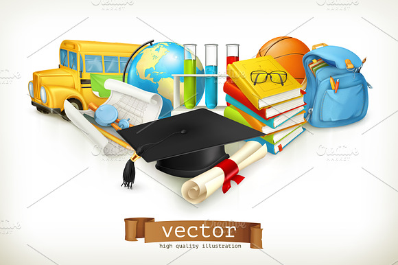 School Illustration Icons