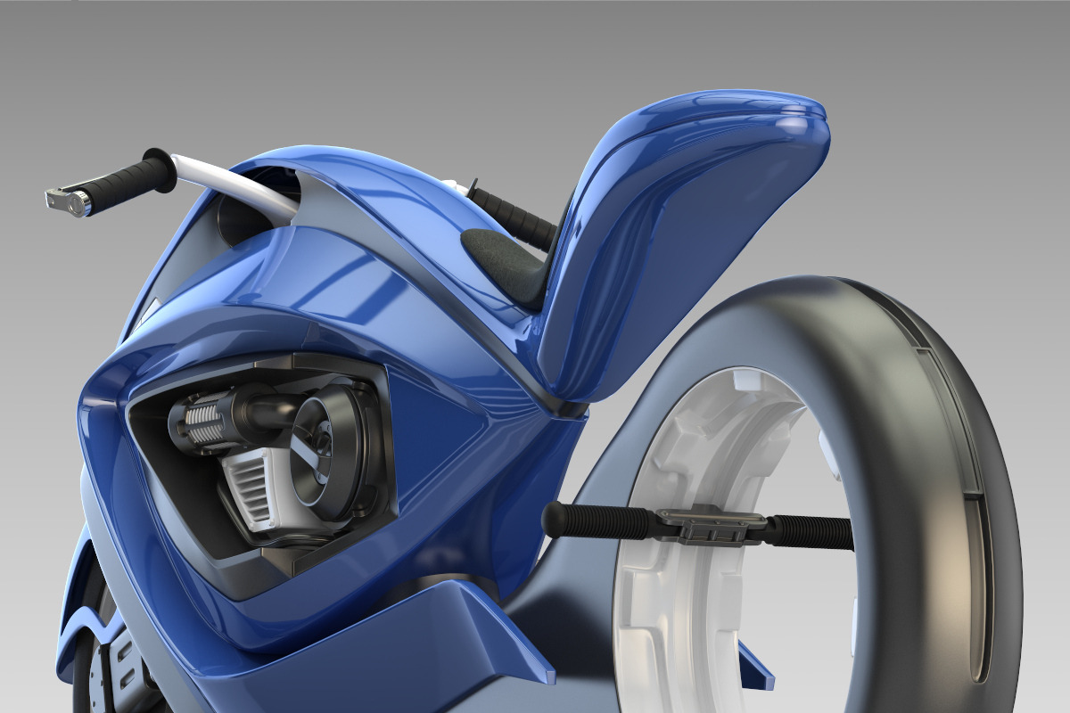 Sport bike futuristic concept, a Cars & Vehicle 3D Model by konstantin.ermolaev (Photo 4 of 12)