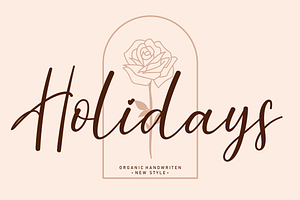 Holidays Script Font