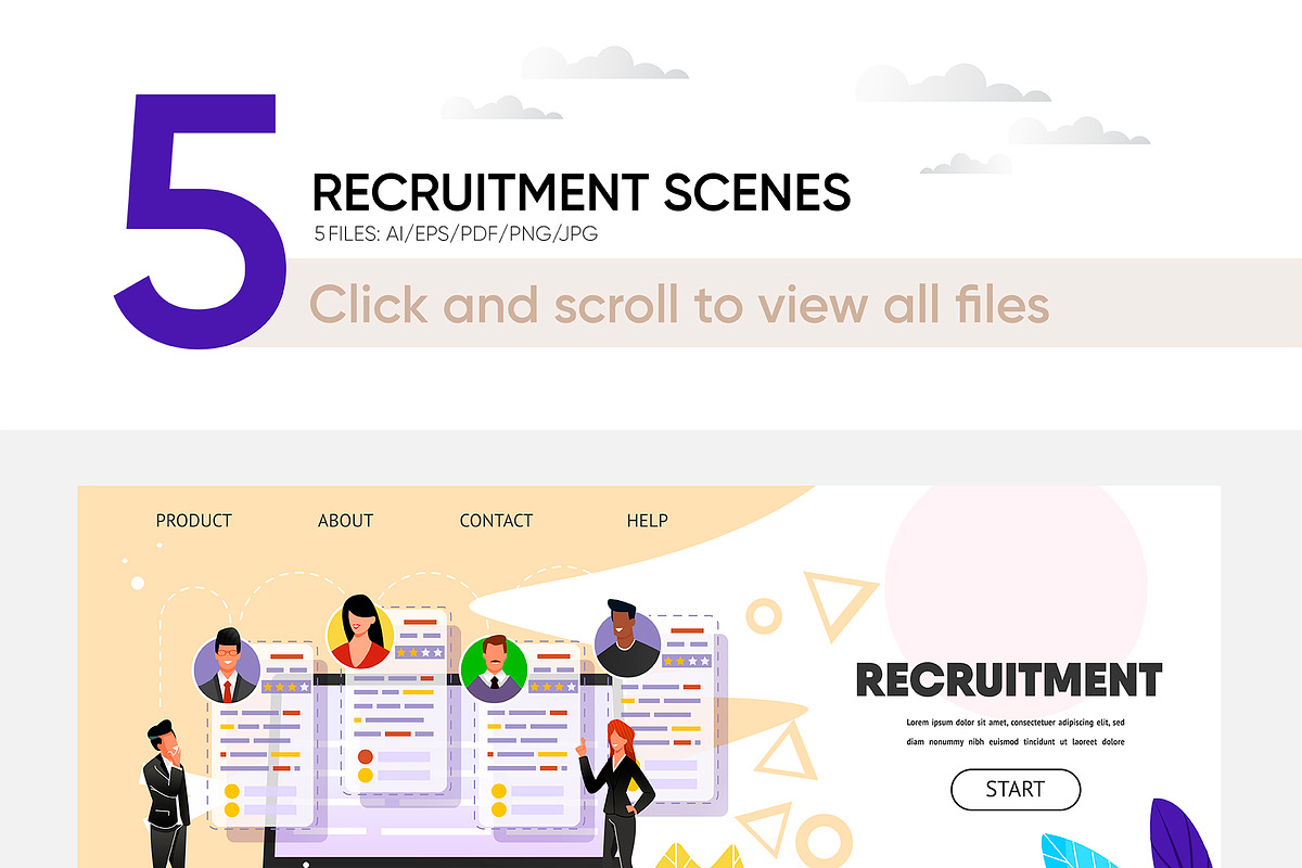 Recruitment Scenes Web Templates, a Websites & App Template by PavelVinnik (Photo 2 of 2)