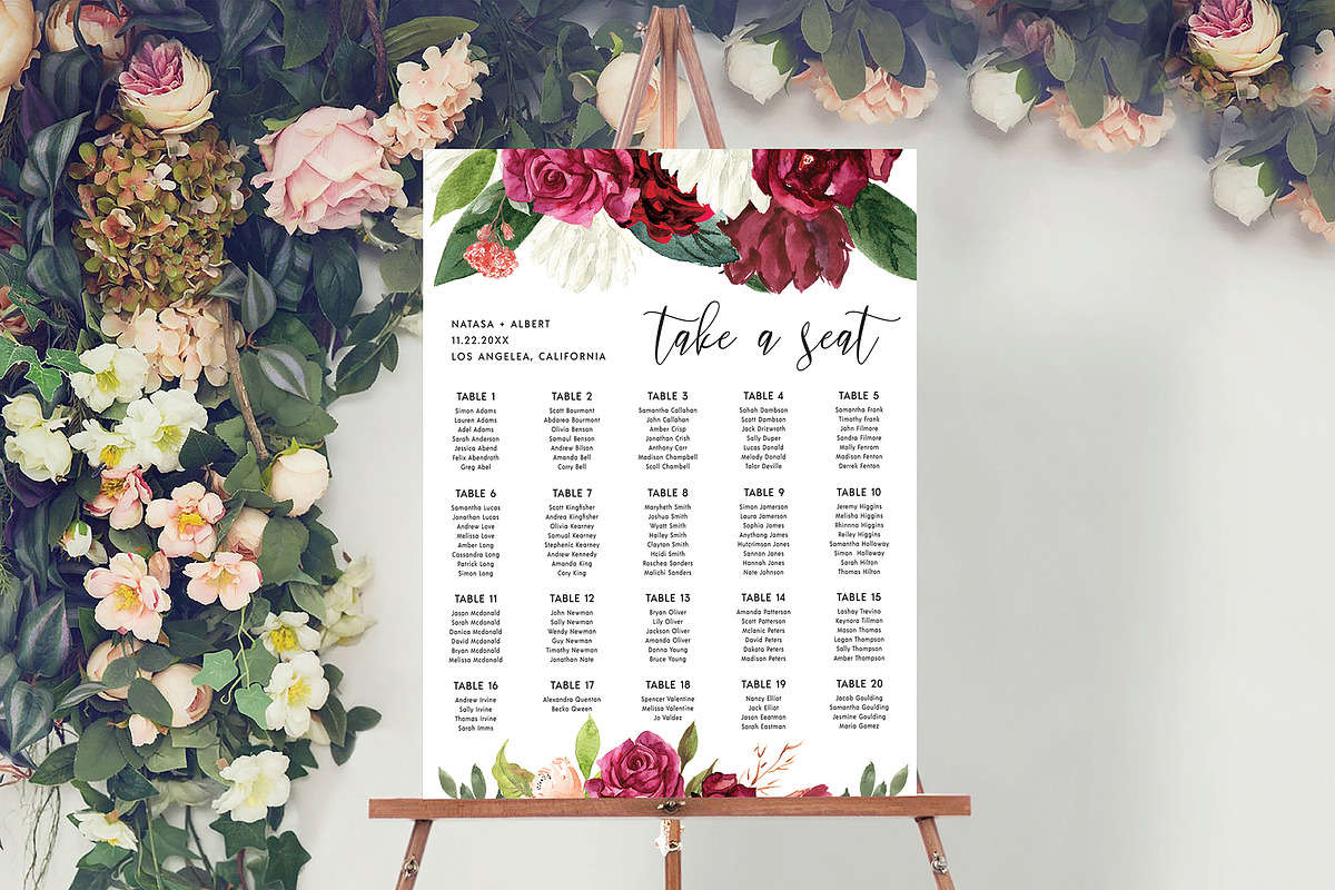 Canva Seating Chart, an Invitation Template by ShineOnWedding (Photo 1 of 8)