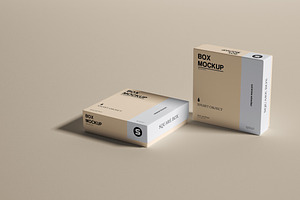 Square Box Mockup Set