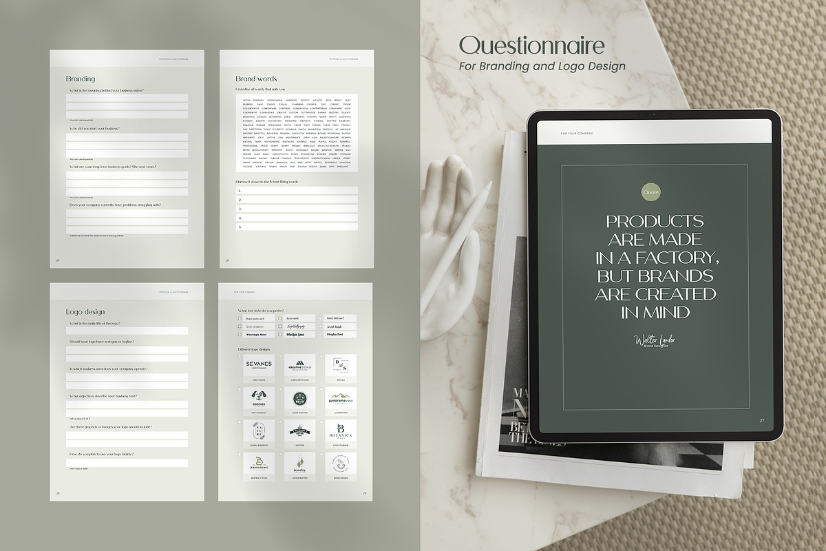 Proposal & Questionnaire | Indd, a Brochure Template by Imagination Area (Photo 3 of 14)