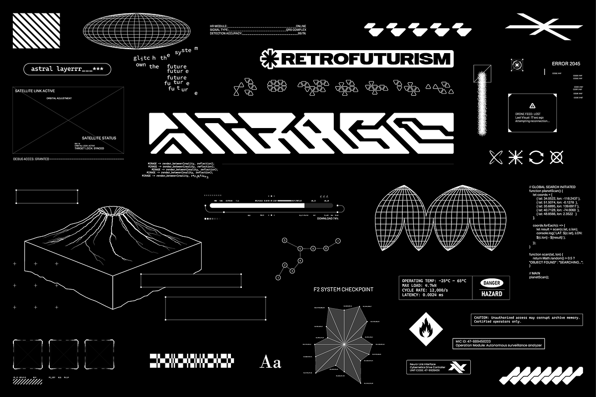 Cyberpunk Tech HUD Vector Pack, an Object Graphic by SergeyBitos (Photo 2 of 6)