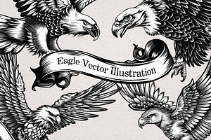 36 Eagle Vector Illustrations, an Animal Illustration by Alternate Studio