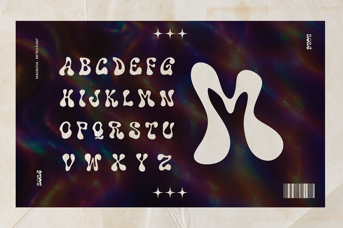 Mignova - Psychedelic Display Font, a Handwritten Font by figuree studio (Photo 7 of 8)