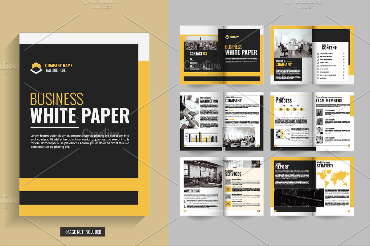 Business White Paper Template, a Brochure Template by Tanuart (Photo 1 of 2)