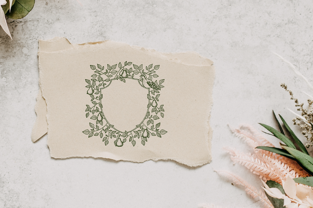 Partridge & Pear | Christmas Crest, a Seasonal Illustration by The Happy Ginger Co. (Photo 2 of 4)