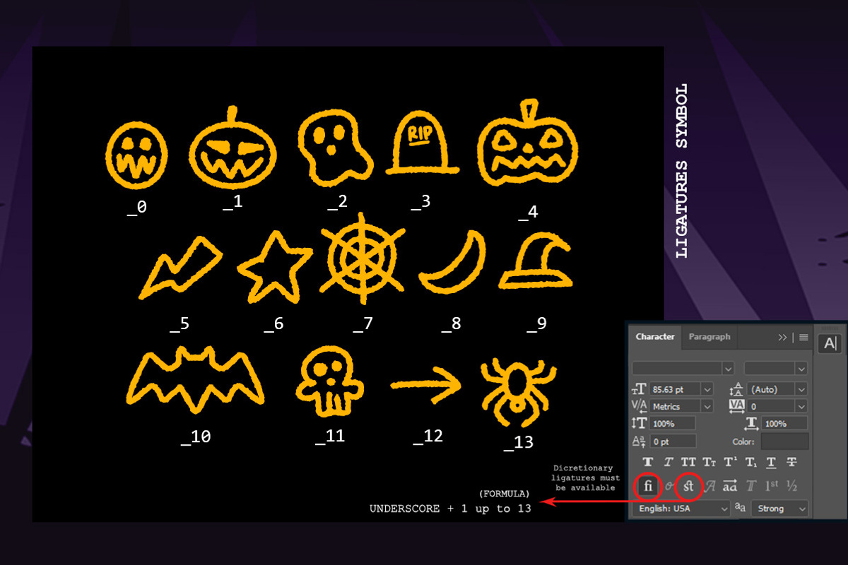 Silent Crater - Spooky Font, a Font by Letterhend Studio (Photo 7 of 9)