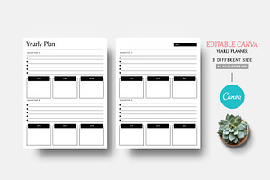 Editable Canva Yearly Planner