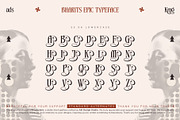Bharits Epic Typeface, a Serif Font by alit design (Thumbnail 17 of 20)