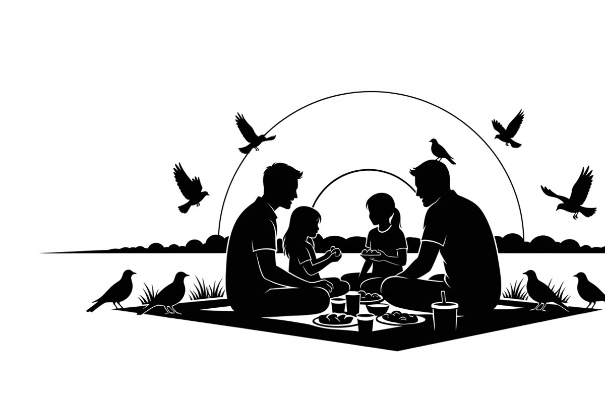 Charming summer picnic family, a Seasonal Illustration by Amazin_art (Photo 7 of 23)