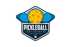 Pickleball Logo Badge Emblem