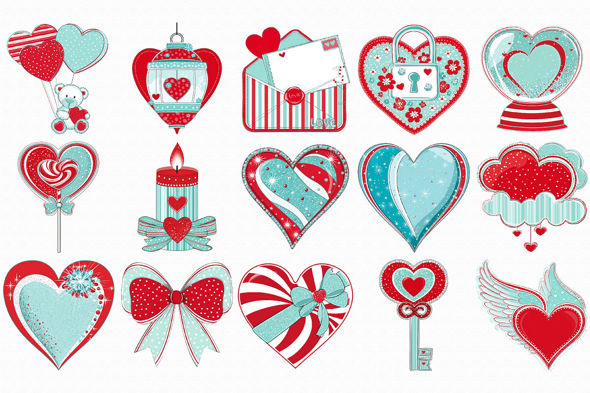 Valentine Love Clipart, an Illustration by Libby Wishes (Photo 4 of 5)
