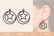 Moon & Stars Earring Svg Bundle, an Object Graphic by jannatulpakhi (Thumbnail 2 of 6)