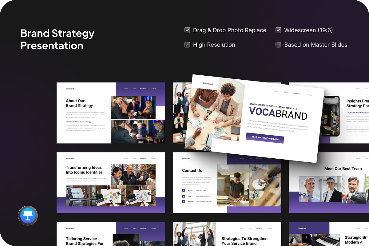 Brand Strategy Presentation Keynote, a Presentation Template by SquidPixey (Photo 1 of 7)