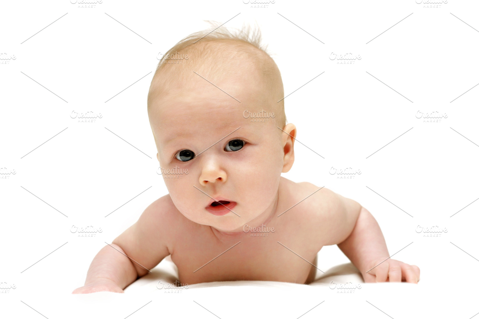 Newborn baby is crawling, a Photo by saiko3p