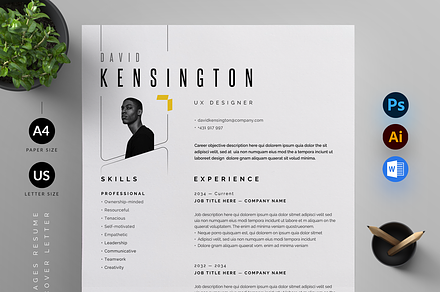Organic Shape - Resume Template, a Resume Template by StreaksideStd