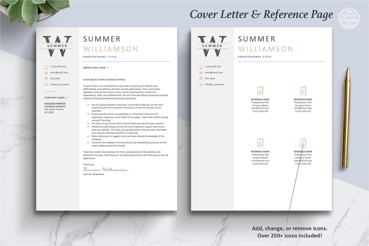 Modern Resume Template | CV Design, a Resume Template by The Art of Resume (Photo 6 of 8)