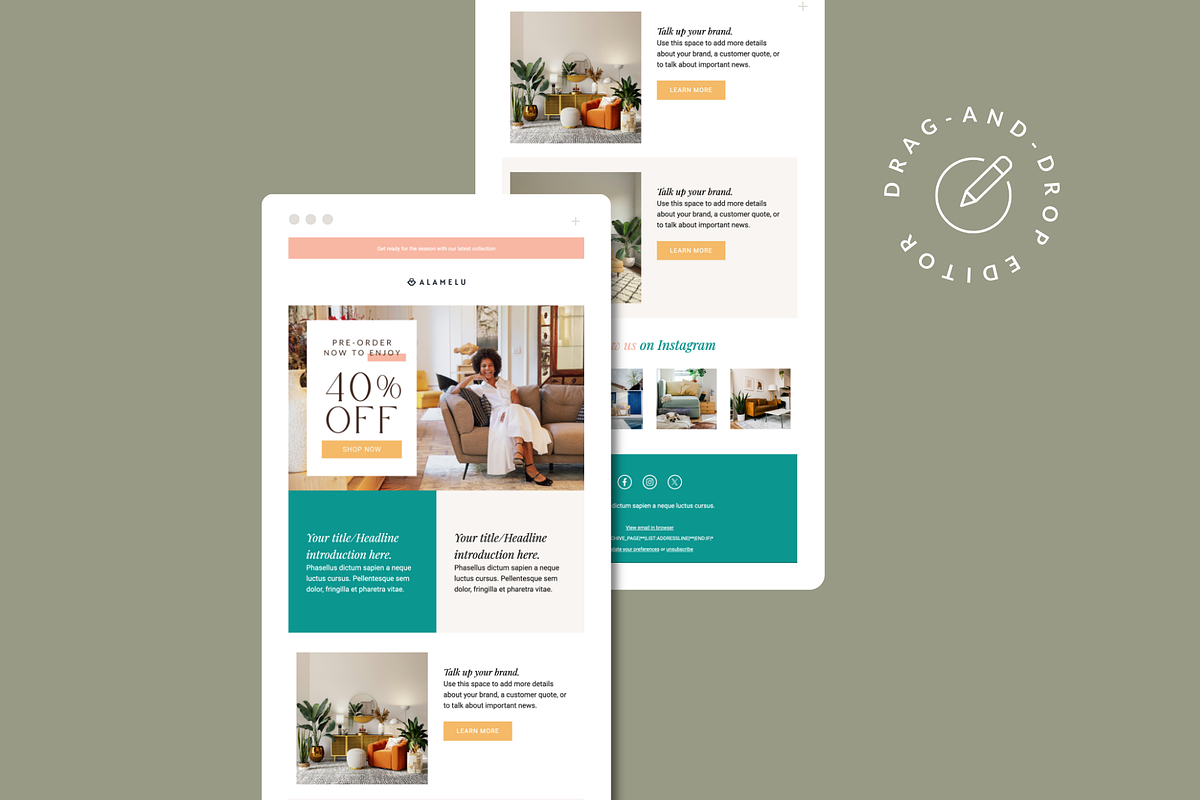 Mailchimp Email Template, an Email Template by Kala and Hansuja Studio (Photo 2 of 4)
