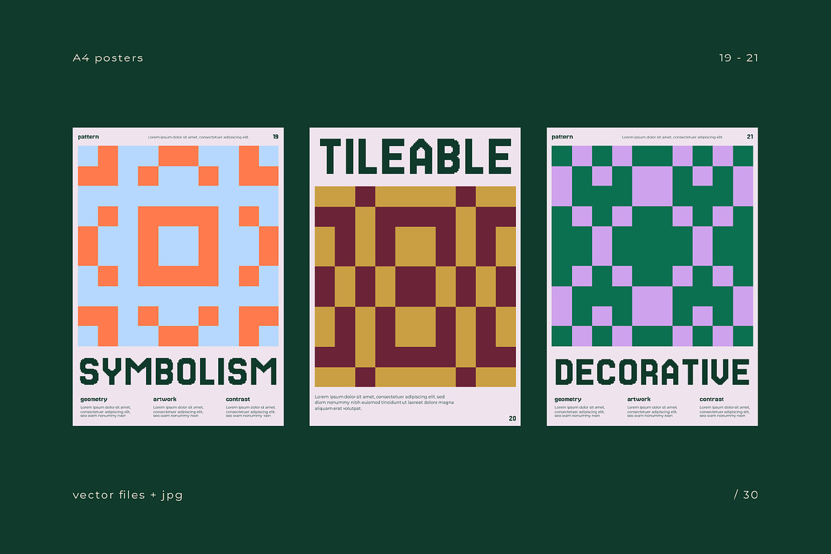 Pixel Tiles & Posters, an Object Graphic by Léo Alexandre (Photo 15 of 19)