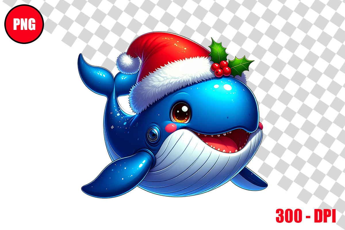 Christmas Whale Clipart Bundle Files, an Animal Illustration by taramija (Photo 2 of 26)