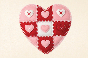 Latch Hook Patchwork Valentine Heart, an Illustration by DreamPrint404