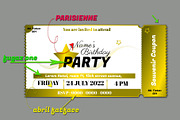 luxury party invitation design, an Invitation Template by Asfacute (Thumbnail 2 of 2)