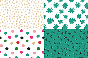 Glam Holiday Seamless Patterns