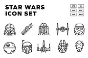 Star Wars Icon Set, an Outline Icon by Fabian_Design (Thumbnail 1 of 3)