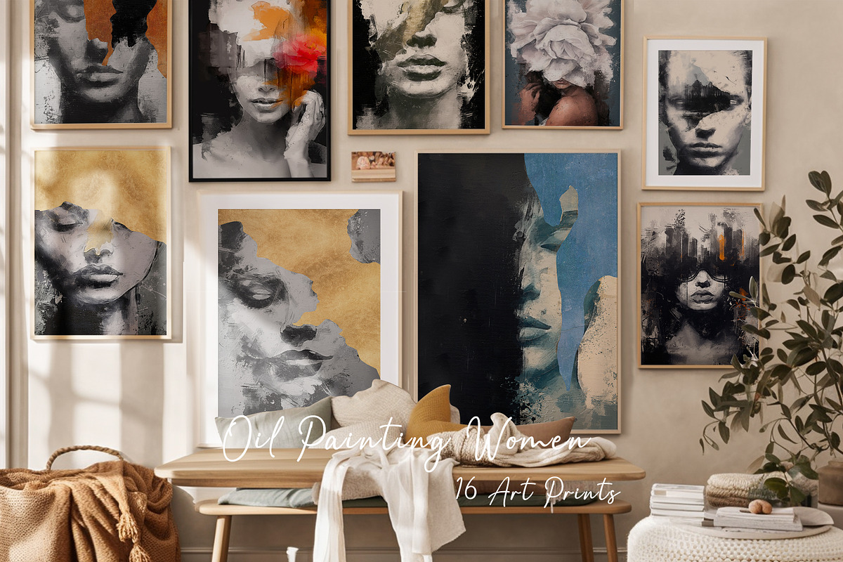 modern female portrait prints, a Decorative Illustration by Muzi pear studio (Photo 1 of 10)