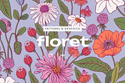 Floral Modern Pattern and Graphics, a Pattern Graphic by likorbut (Thumbnail 1 of 10)